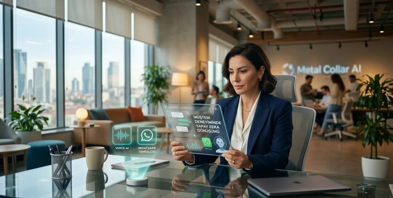 2026'da Müşteri Deneyiminde Devrim: AI WhatsApp Yazışma Agent'ları ve Voice AI ile Operasyonel Mükemmellik 2026'da Müşteri Deneyiminde Devrim: AI WhatsApp Yazışma Agent'ları ve Voice AI ile Operasyonel Mükemmellik - Metal Collar AI